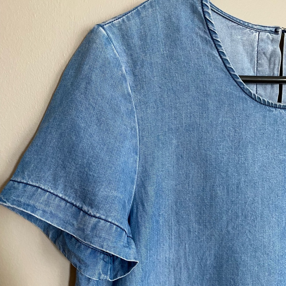 Velvet Heart Chambray Short Sleeve Top 100% Tencel Size XSmall - Picture 3 of 8